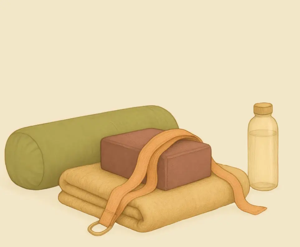 Yogaspullen voor de proefles